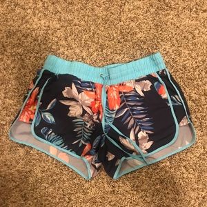 Floral Swim Shorts with Pockets